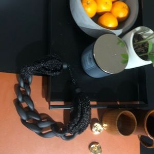 Black link necklace